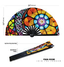 Stained Glass 1 Bamboo Hand Fan