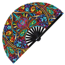 Stained Glass 2 Bamboo Hand Fan