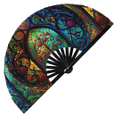 Stained Glass 2 Bamboo Hand Fan