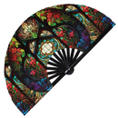 Stained Glass 2 Bamboo Hand Fan