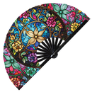 Stained Glass 2 Bamboo Hand Fan