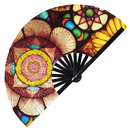 Stained Glass 1 Bamboo Hand Fan