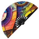 Stained Glass 1 Bamboo Hand Fan