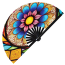 Stained Glass 1 Bamboo Hand Fan