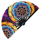 Stained Glass 1 Bamboo Hand Fan