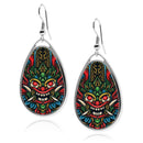 Balinese Barong Mask Teardrop earrings