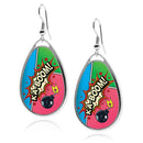 Comic Manga Style Teardrop Earrings