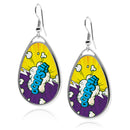 Comic Manga Style Teardrop Earrings