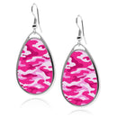 Military Camouflage Teardrop Earrings