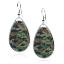 Military Camouflage Teardrop Earrings