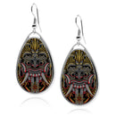 Balinese Barong Mask Teardrop earrings