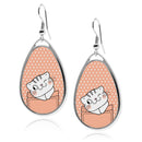 Cute Cat Pockets Teardrop Earrings
