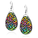 Leopard Print Teardrop Teardrop Earrings