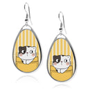 Cute Cat Pockets Teardrop Earrings