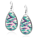 Military Camouflage Teardrop Earrings
