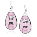 Cute Cat Pockets Teardrop Earrings