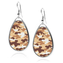 Military Camouflage Teardrop Earrings