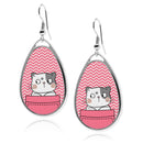 Cute Cat Pockets Teardrop Earrings