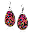 Leopard Print Teardrop Teardrop Earrings
