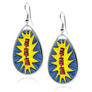 Comic Manga Style Teardrop Earrings