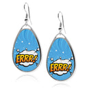 Comic Manga Style Teardrop Earrings