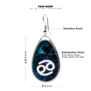Zodiac Sign Symbols Teardrop earrings