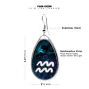 Zodiac Sign Symbols Teardrop earrings