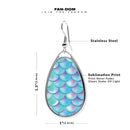 Mermaid Scales 2 Teardrop Earrings
