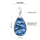 Military Camouflage Teardrop Earrings