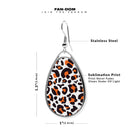 Leopard Print Teardrop Teardrop Earrings