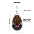 Balinese Barong Mask Teardrop earrings