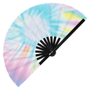 Tie Dye Bamboo Hand Fan
