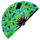 Tie Dye Bamboo Hand Fan