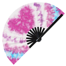 Tie Dye Bamboo Hand Fan