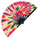 Tie Dye Bamboo Hand Fan