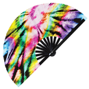 Tie Dye Bamboo Hand Fan
