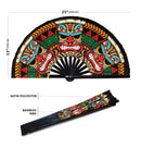 Tiki Hawaiian Mask Bamboo Hand Fan