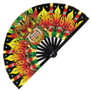 Tiki Hawaiian Mask Bamboo Hand Fan