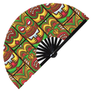 Tiki Hawaiian Mask Bamboo Hand Fan