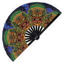 Tiki Hawaiian Mask Bamboo Hand Fan