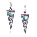 Military Camouflage Triangle Earrings