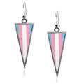 Pride LGBTQ Flag Triangle double sided earrings UV glow Pride Flag earring Transgender Bisexual Lesbian Pansexual Nonbinary Triangle Women Earring