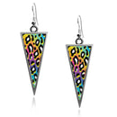 Leopard Print Triangle Earrings