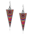 Evil Eye Triangle Earrings