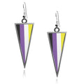 Pride LGBTQ Flag Triangle double sided earrings UV glow Pride Flag earring Transgender Bisexual Lesbian Pansexual Nonbinary Triangle Women Earring