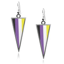 Pride LGBTQ Flag Triangle Earrings