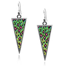 Leopard Print Triangle Earrings