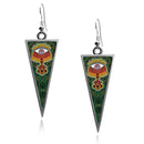 Evil Eye Triangle Earrings