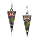 Evil Eye Triangle Earrings