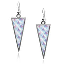 Mermaid Scales Triangle double sided earrings UV glow stainless steel Sirena Summer Trippy Little Cute Mermaids tail Triangle Women Earring